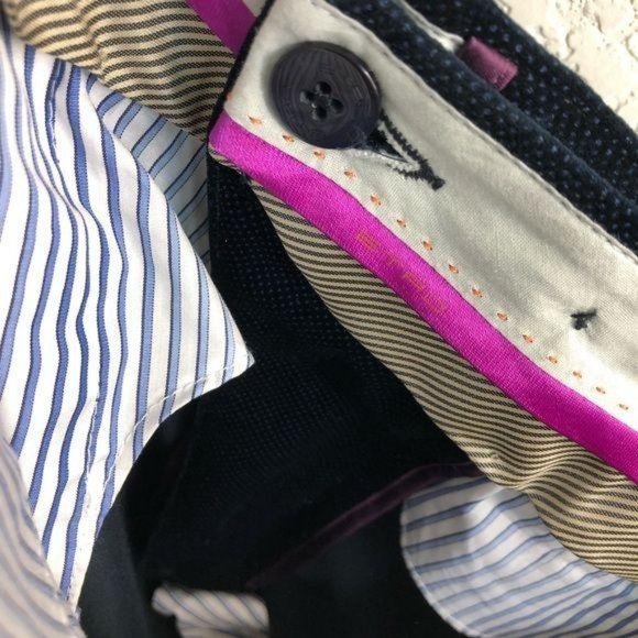 Etro Velvet Straight Leg Trousers Dotted Polka Dot - Picture 10 of 11